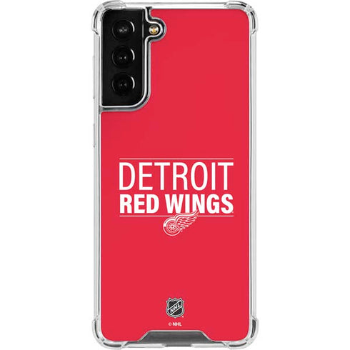 NHL Detroit Red Wings Lineup Galaxy S21 FE Clear Case