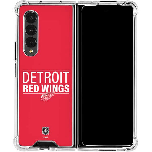 NHL Detroit Red Wings Lineup Galaxy Z Fold4 5G Clear Case