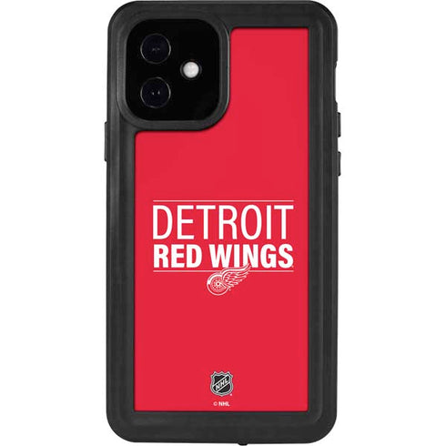NHL Detroit Red Wings Lineup iPhone 12 Waterproof Case