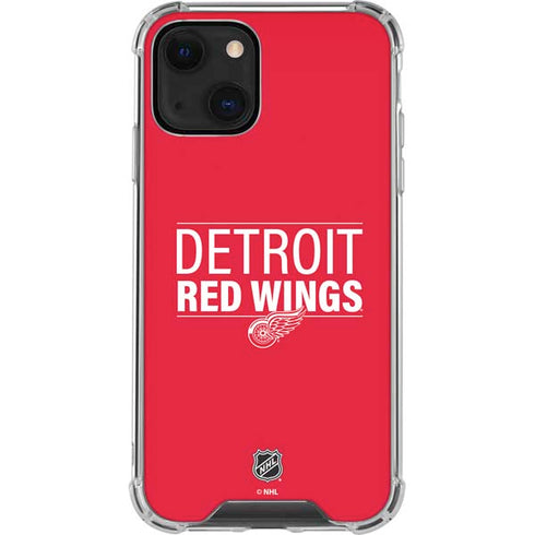 NHL Detroit Red Wings Lineup iPhone 14 Plus Clear Case