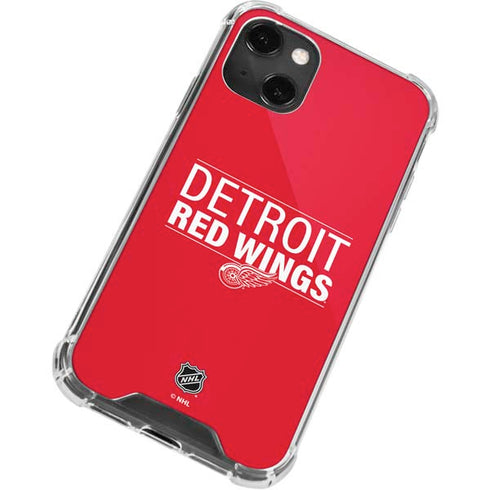 NHL Detroit Red Wings Lineup iPhone 14 Plus Clear Case