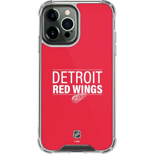 NHL Detroit Red Wings Lineup iPhone 14 Pro Max Clear Case