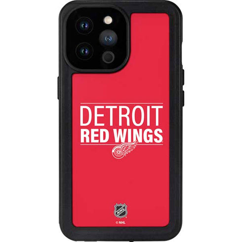 NHL Detroit Red Wings Lineup iPhone 14 Pro Max Waterproof Case