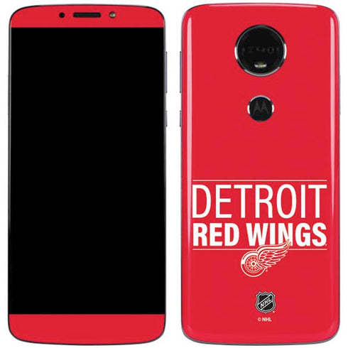 NHL Detroit Red Wings Lineup Moto E5 Plus Skin