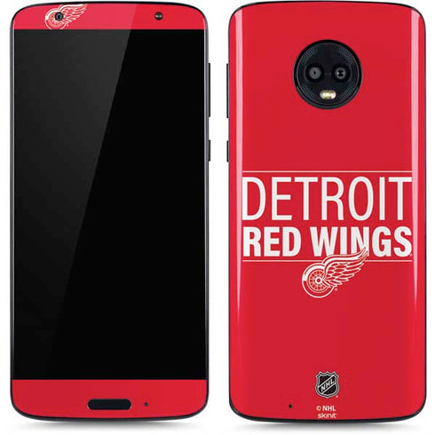 NHL Detroit Red Wings Lineup Moto G6 Skin