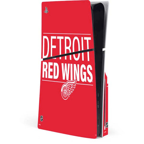 NHL Detroit Red Wings Lineup PS5 Slim Disk Console Skin