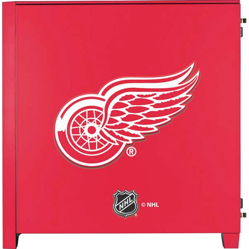 NHL Detroit Red Wings Solid Background Corsair 4000D Tempered Glass Mid-Tower ATX Case Skin