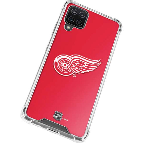 NHL Detroit Red Wings Solid Background Galaxy A12 Clear Case
