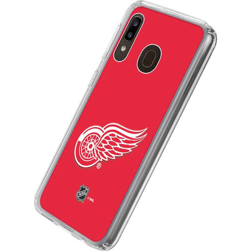 NHL Detroit Red Wings Solid Background Galaxy A20 Clear Case