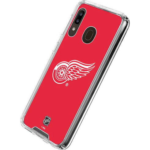 NHL Detroit Red Wings Solid Background Galaxy A30 Clear Case