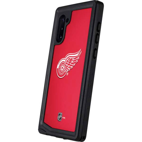 NHL Detroit Red Wings Solid Background Galaxy Note 10 Waterproof Case