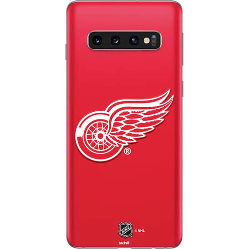NHL Detroit Red Wings Solid Background Galaxy S10 Skin