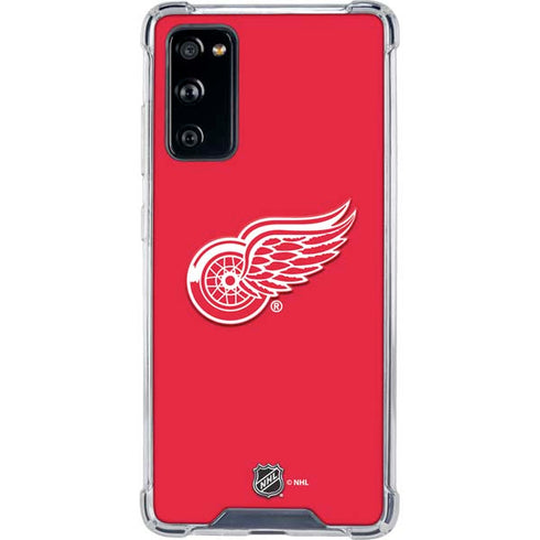 NHL Detroit Red Wings Solid Background Galaxy S20 FE Clear Case