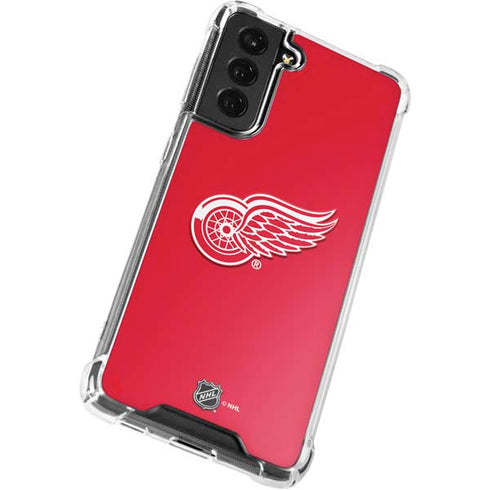 NHL Detroit Red Wings Solid Background Galaxy S22 Plus Clear Case