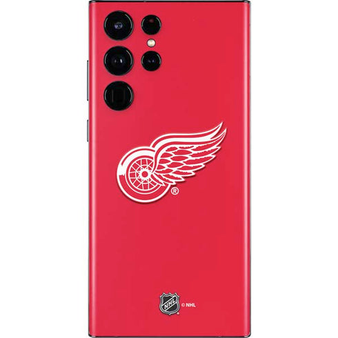 NHL Detroit Red Wings Solid Background Galaxy S22 Ultra Skin