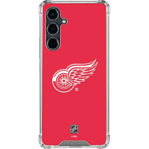 NHL Detroit Red Wings Solid Background Galaxy S23 FE Clear Case