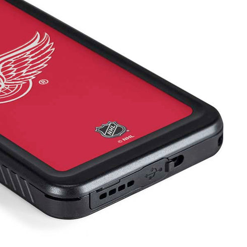 NHL Detroit Red Wings Solid Background Galaxy S23 Waterproof Case