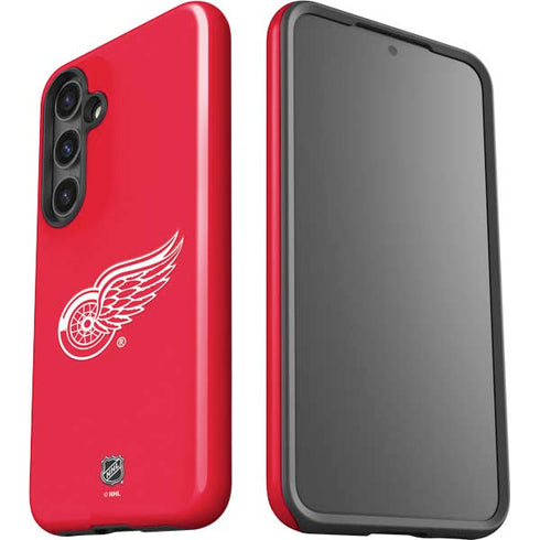 NHL Detroit Red Wings Solid Background Galaxy S24 Impact Case