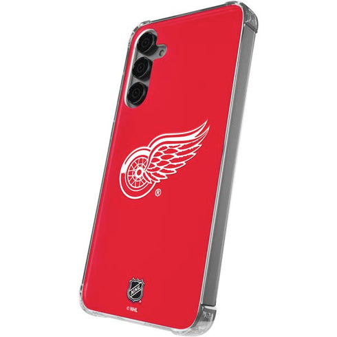NHL Detroit Red Wings Solid Background Galaxy S24 Plus Clear Case