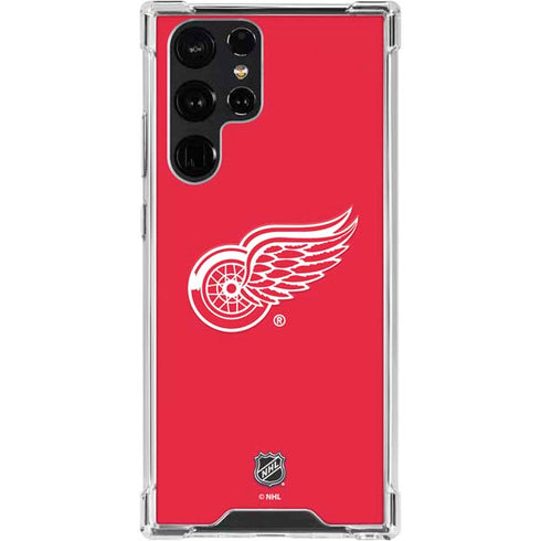 NHL Detroit Red Wings Solid Background Galaxy S24 Ultra Clear Case