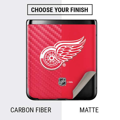 NHL Detroit Red Wings Solid Background Galaxy Z Flip Skin