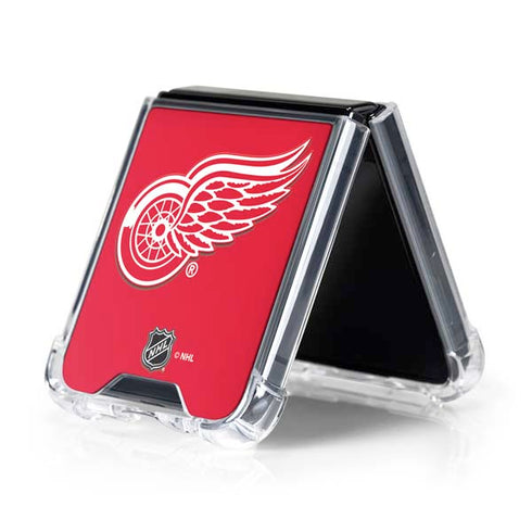 NHL Detroit Red Wings Solid Background Galaxy Z Flip5 5G Clear Case