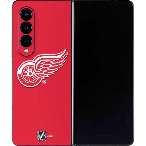 NHL Detroit Red Wings Solid Background Galaxy Z Fold4 5G Skin