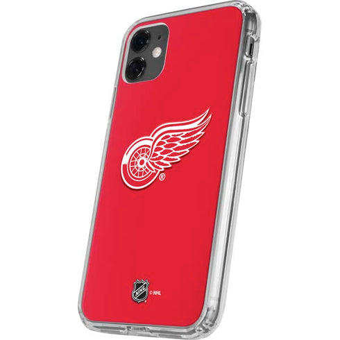 NHL Detroit Red Wings Solid Background iPhone 11 Clear Case