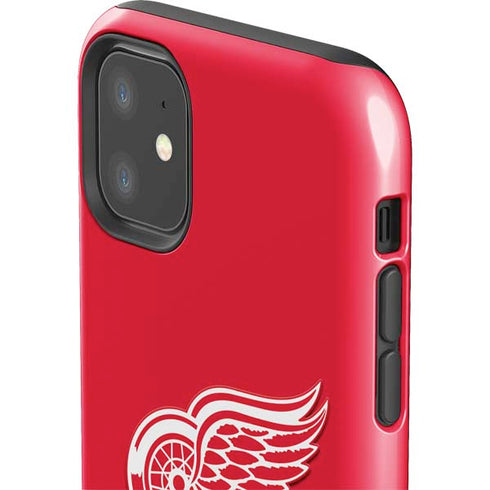 NHL Detroit Red Wings Solid Background iPhone 11 Impact Case