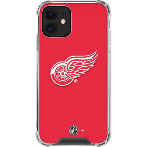 NHL Detroit Red Wings Solid Background iPhone 12 Clear Case
