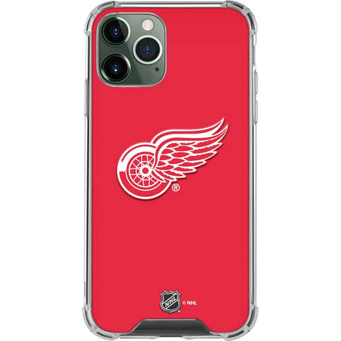 NHL Detroit Red Wings Solid Background iPhone 12 Pro Clear Case