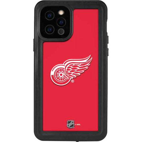 NHL Detroit Red Wings Solid Background iPhone 12 Pro Waterproof Case