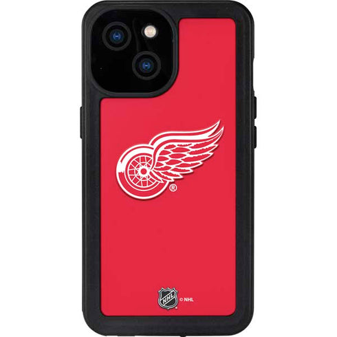 NHL Detroit Red Wings Solid Background iPhone 13 Mini Waterproof Case