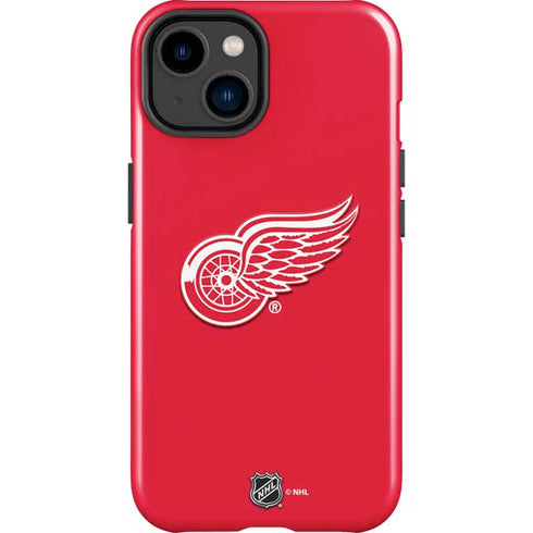 NHL Detroit Red Wings Solid Background iPhone 15 Plus Impact Case
