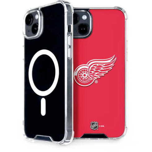NHL Detroit Red Wings Solid Background iPhone 15 MagSafe Case