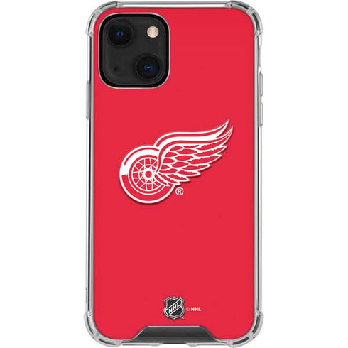NHL Detroit Red Wings Solid Background iPhone 14 Plus Clear Case