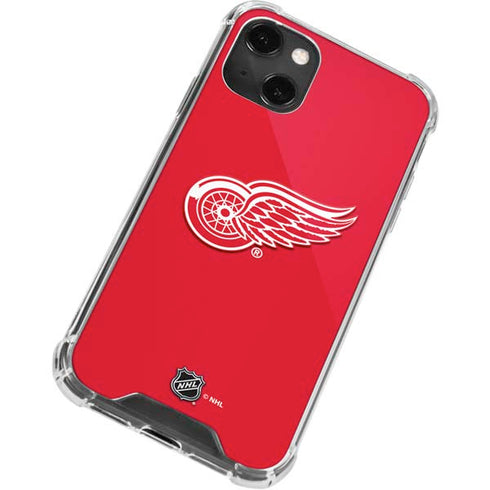NHL Detroit Red Wings Solid Background iPhone 14 Plus Clear Case