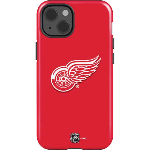 NHL Detroit Red Wings Solid Background iPhone 15 Impact Case