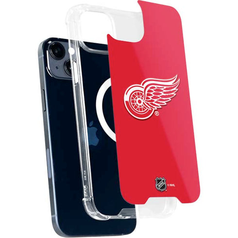 NHL Detroit Red Wings Solid Background iPhone 15 Plus MagSafe Case