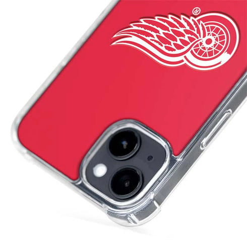 NHL Detroit Red Wings Solid Background iPhone 15 Plus MagSafe Case