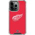NHL Detroit Red Wings Solid Background iPhone 14 Pro Clear Case