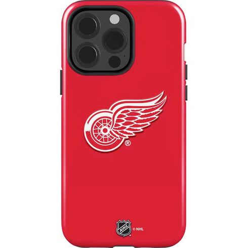 NHL Detroit Red Wings Solid Background iPhone 15 Pro Impact Case