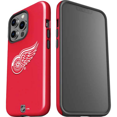 NHL Detroit Red Wings Solid Background iPhone 14 Pro Impact Case