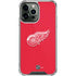 NHL Detroit Red Wings Solid Background iPhone 14 Pro Max Clear Case
