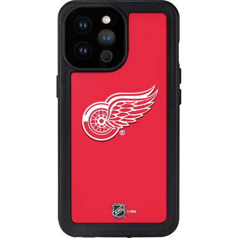 NHL Detroit Red Wings Solid Background iPhone 14 Pro Max Waterproof Case