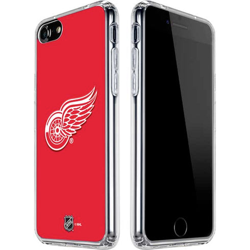 NHL Detroit Red Wings Solid Background iPhone SE (2nd & 3rd Gen) Clear Case