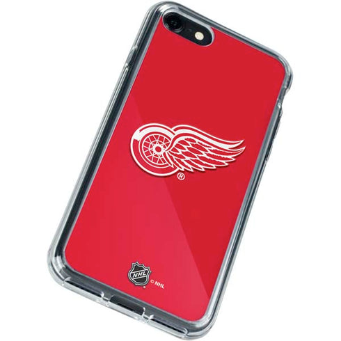 NHL Detroit Red Wings Solid Background iPhone SE (2nd & 3rd Gen) Clear Case