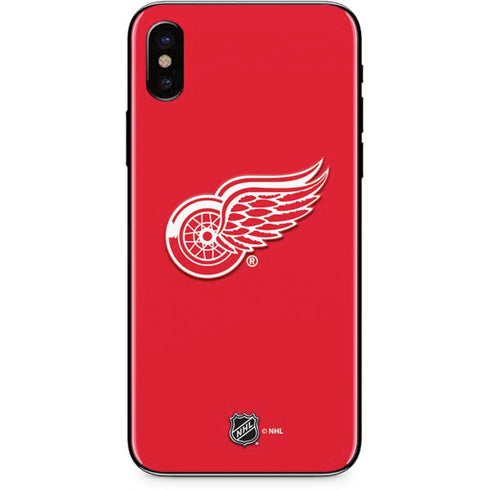 NHL Detroit Red Wings Solid Background iPhone X Skin