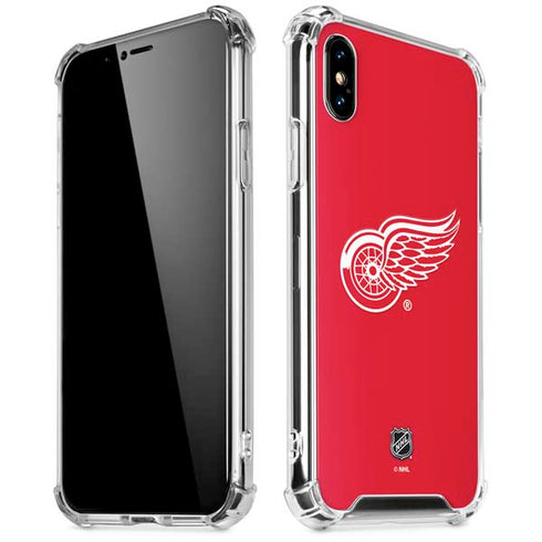 NHL Detroit Red Wings Solid Background iPhone XS Max Clear Case