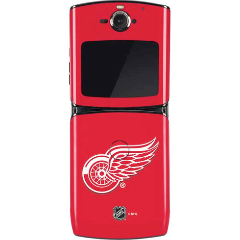 NHL Detroit Red Wings Solid Background Motorola RAZR Skin